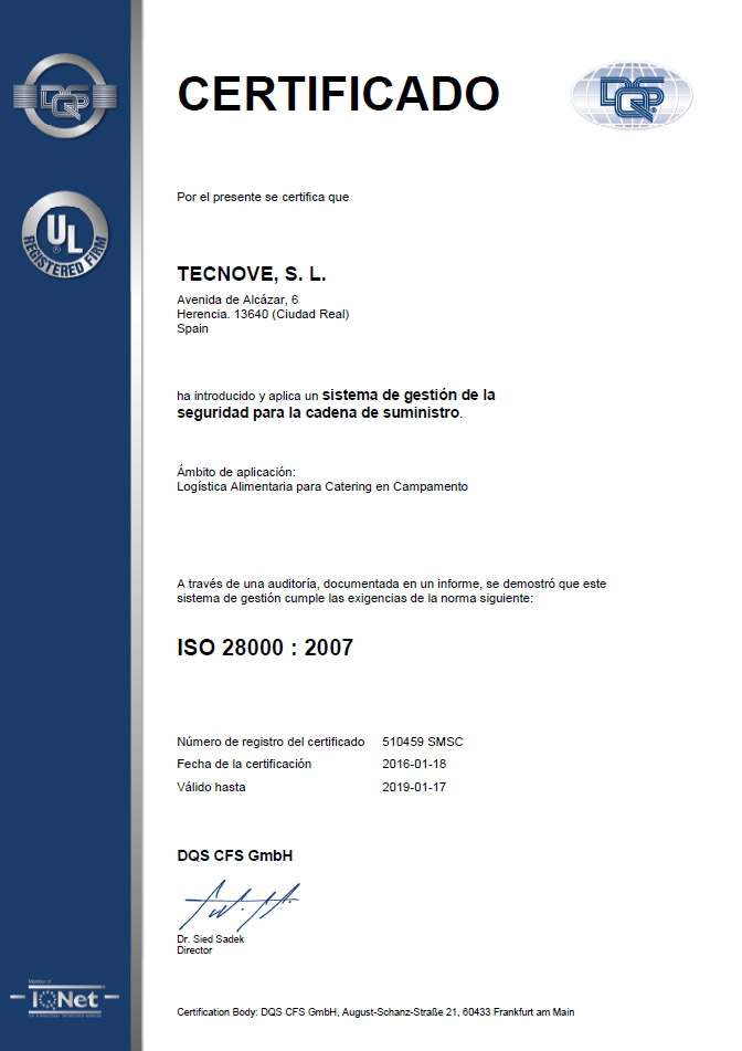 Certificación ISO 28000