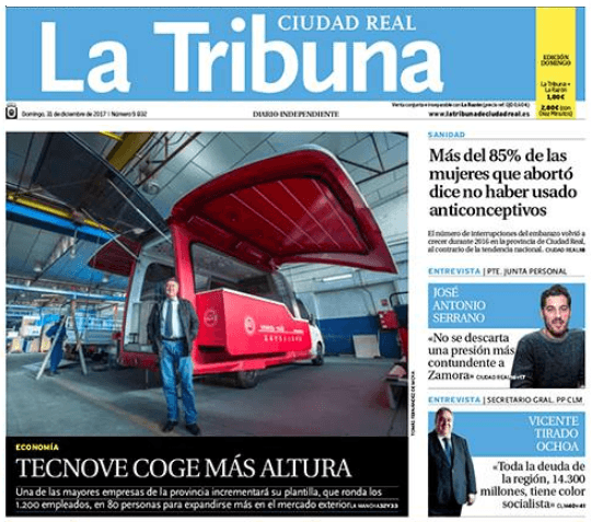 Portada periódico La Tribuna de Ciudad Real