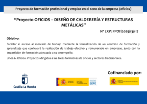 PROYECTO DE FORMACIÓN PROFESIONAL Y EMPLEO EN EL SENO DE LA EMPRESA (OFICIOS)